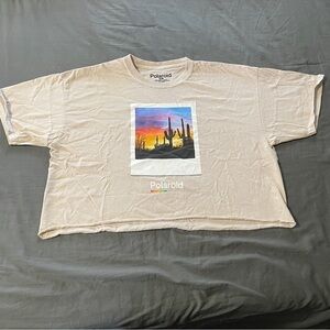 Polaroid crop top sz small/ medium